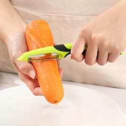 stainless steel vegetable & fruit peeler – multifunction manual kitchen peeling tool with ergonomic grip