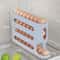 24 Layer Rolling Egg Storage Rack Gravity Feed Refrigerator Egg Organizer Box 9