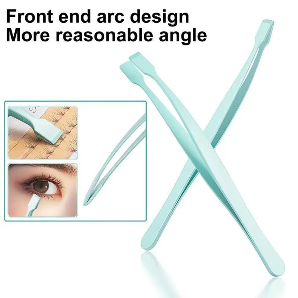 Precision Eyelash Applicator Tweezers NonSlip Stainless Steel Lash Tool For Cluster Strip Lashes 1