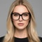 Unisex Transparent Black Frame Glasses Contemporary Campus Style FaceContouring Eyewear 1