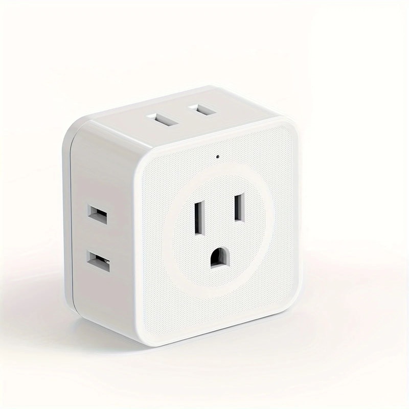 5Way Wall Outlet Extender Compact Multi Plug Splitter For Home Travel Office 6