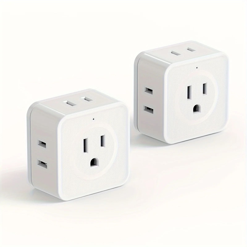 5Way Wall Outlet Extender Compact Multi Plug Splitter For Home Travel Office 7