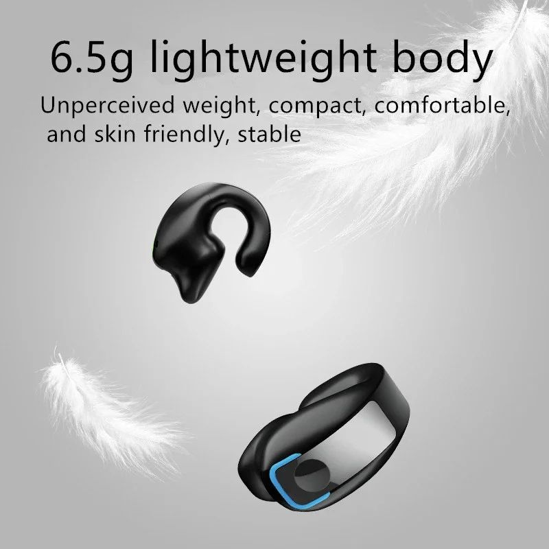 Wireless Bone Conduction Ear Clip Headphones Bluetooth 53 OpenEar Sport Earbuds With Mic 2