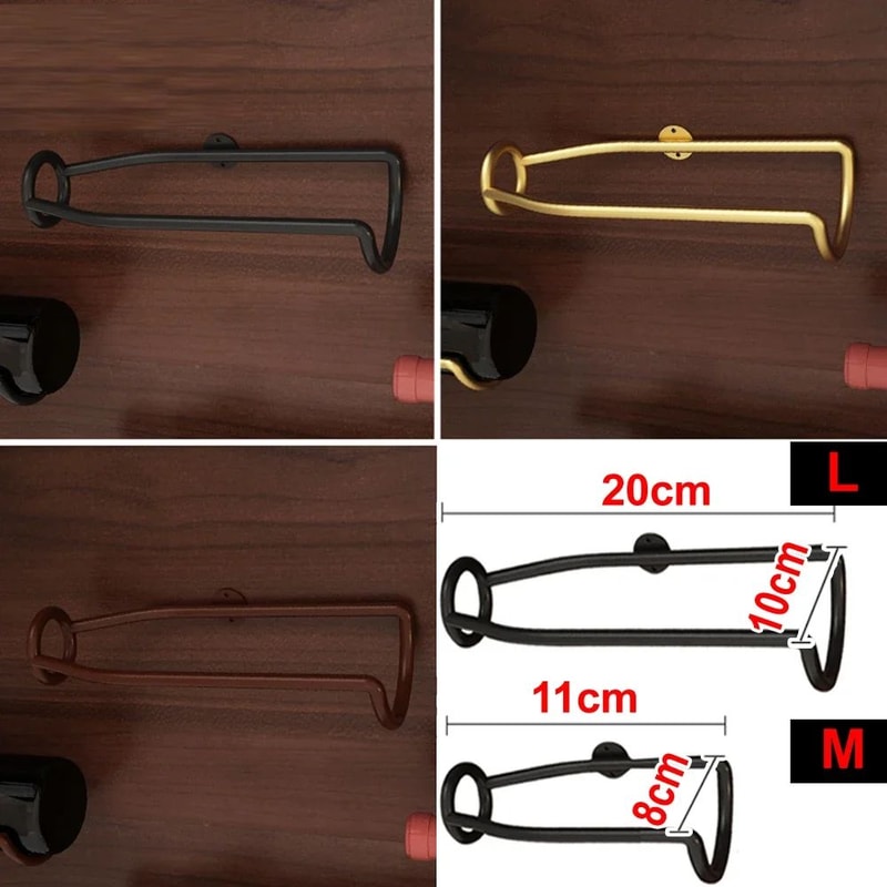 WallMounted Metal Wine Rack Iron Bar Storage Holder For Wine Beer Champagne Display 1