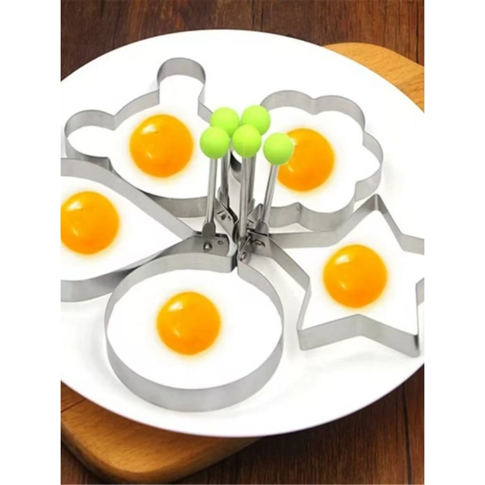 HeartShaped Egg Frying Mold Stainless Steel Pancake Egg Ring For Perfect Breakfast Shapes 3