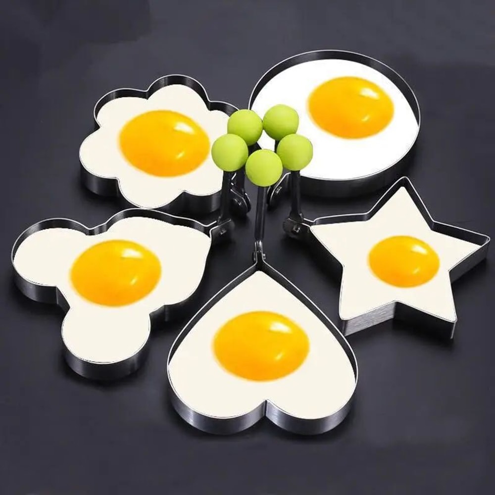 HeartShaped Egg Frying Mold Stainless Steel Pancake Egg Ring For Perfect Breakfast Shapes 1