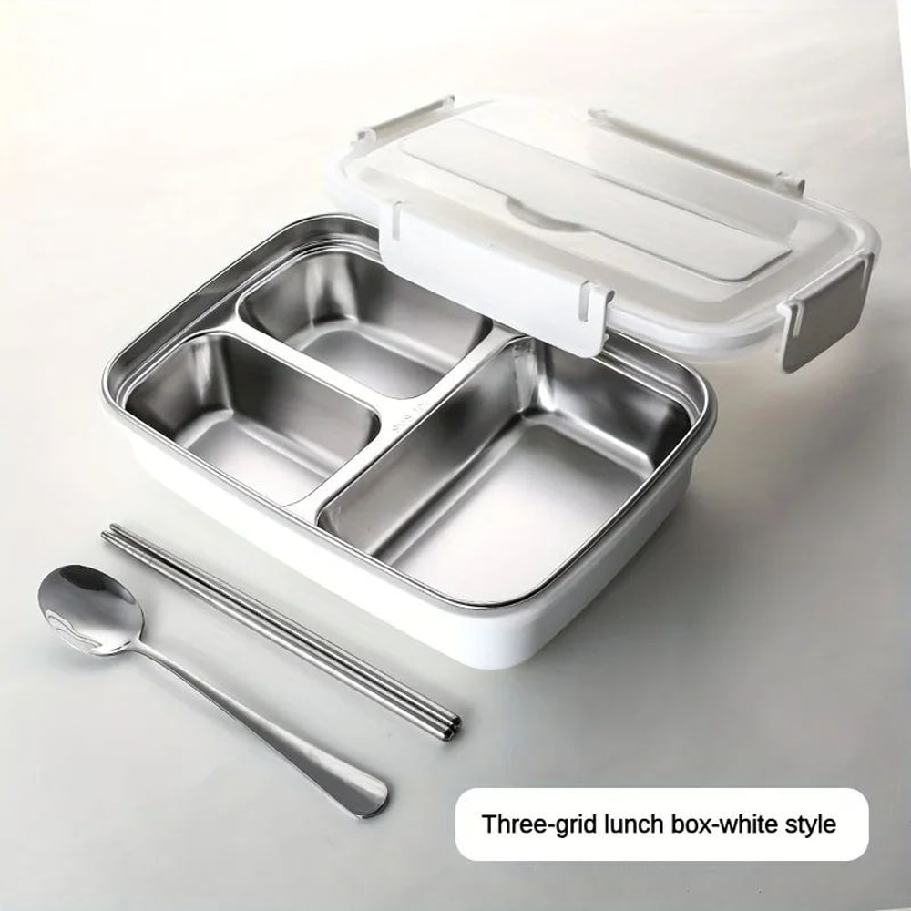 LeakProof Stainless Steel Bento Lunch Box 34 Compartment Food Container For Work School 8