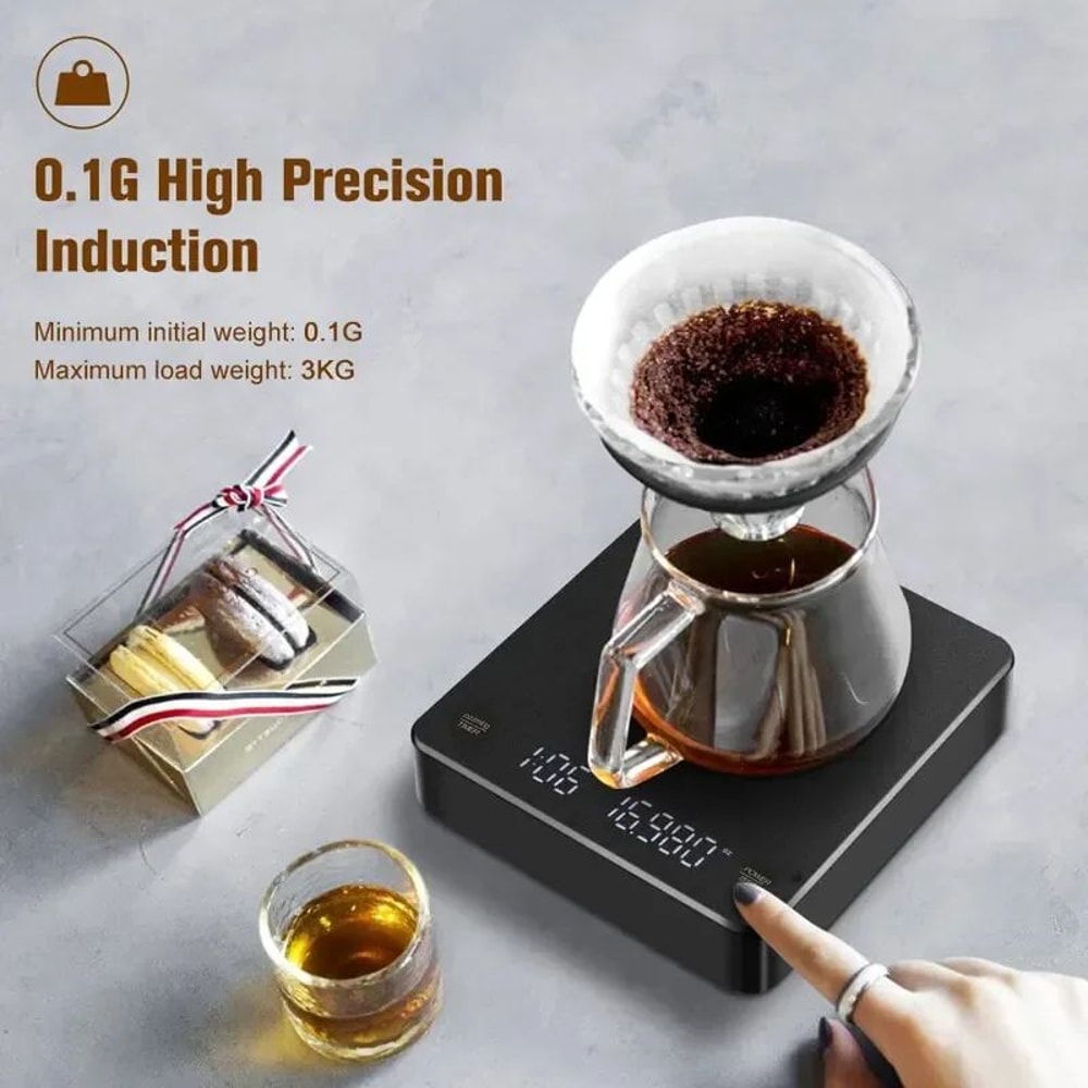 Precision Brew Coffee Scale With Timer 01g Accuracy USB Rechargeable 661 Lb Capacity 3