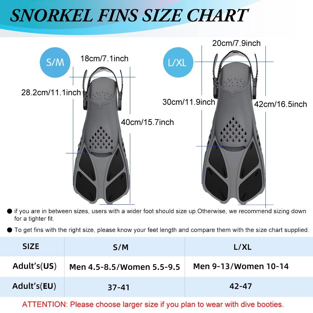 Adjustable Snorkel Fins Adult Short Silicone Open Heel Swim Flippers For Scuba Diving Travel 4