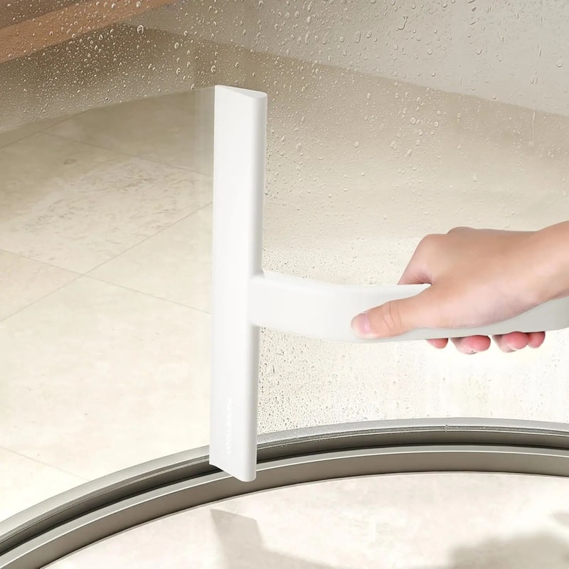ClearSwipe Pro Silicone Shower Squeegee 10in StreakFree Glass Cleaner With BuiltIn Hook Ergonomic 1