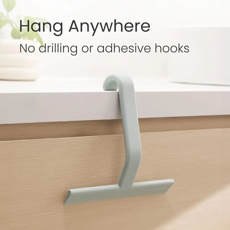 ClearSwipe Pro Silicone Shower Squeegee 10in StreakFree Glass Cleaner With BuiltIn Hook Ergonomic 2