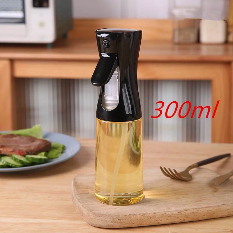 MistChef Glass Oil Spray Bottle Refillable Olive Oil Sprayer For Cooking BBQ Healthy Portion Cont