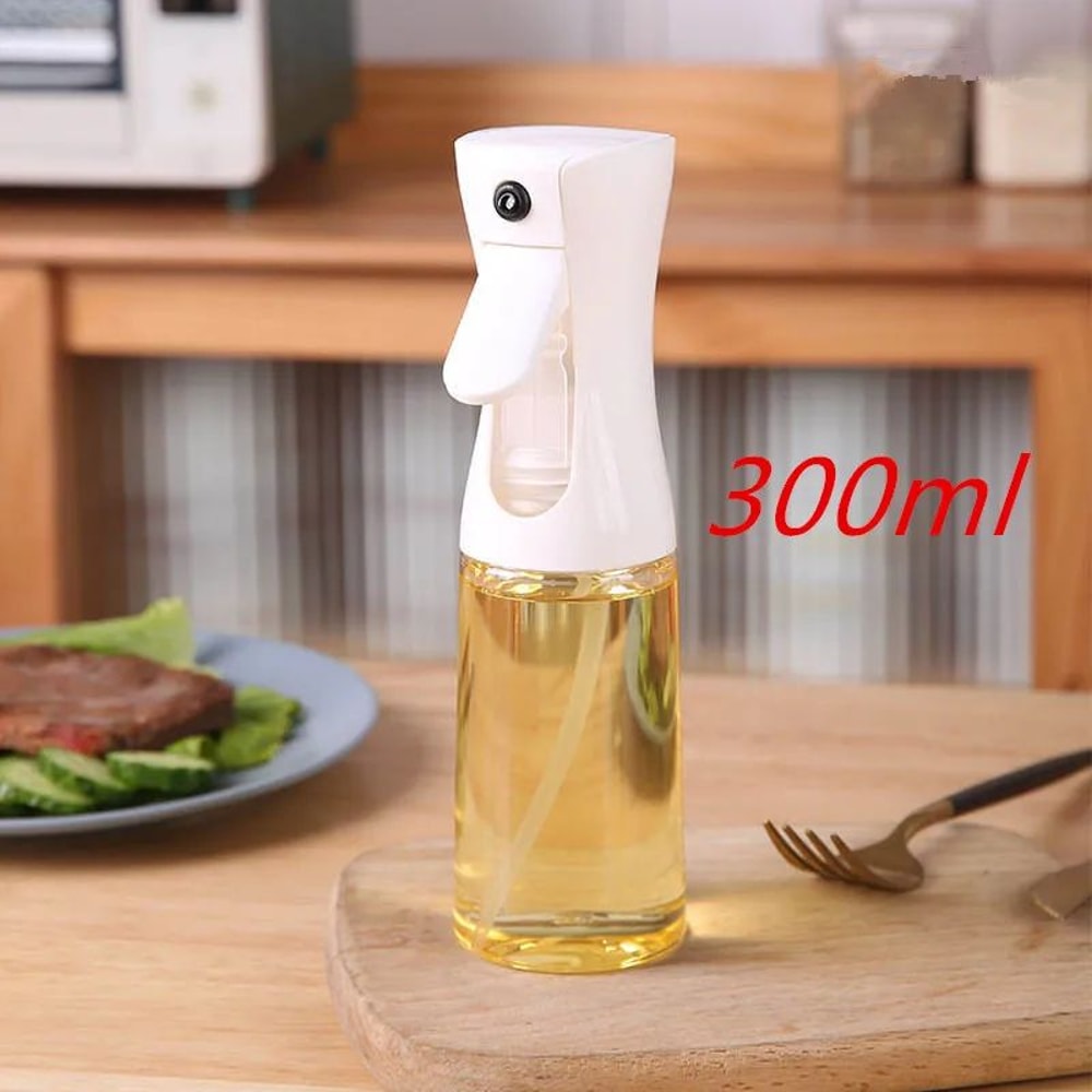 MistChef Glass Oil Spray Bottle Refillable Olive Oil Sprayer For Cooking BBQ Healthy Portion Cont