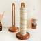 WoodElegance FreeStanding Tissue Holder Solid Wood NonSlip Paper Roll Napkin Organizer Rack 4