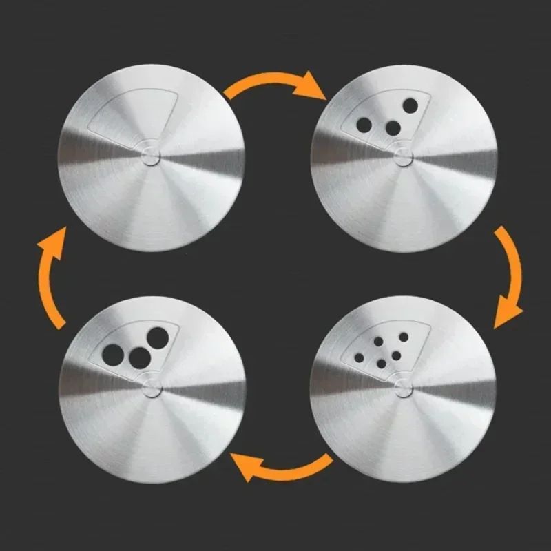 SpiceSpin Stainless Steel Seasoning Shaker Set Rotating Salt Pepper Spice Storage Jars For Kitche 4