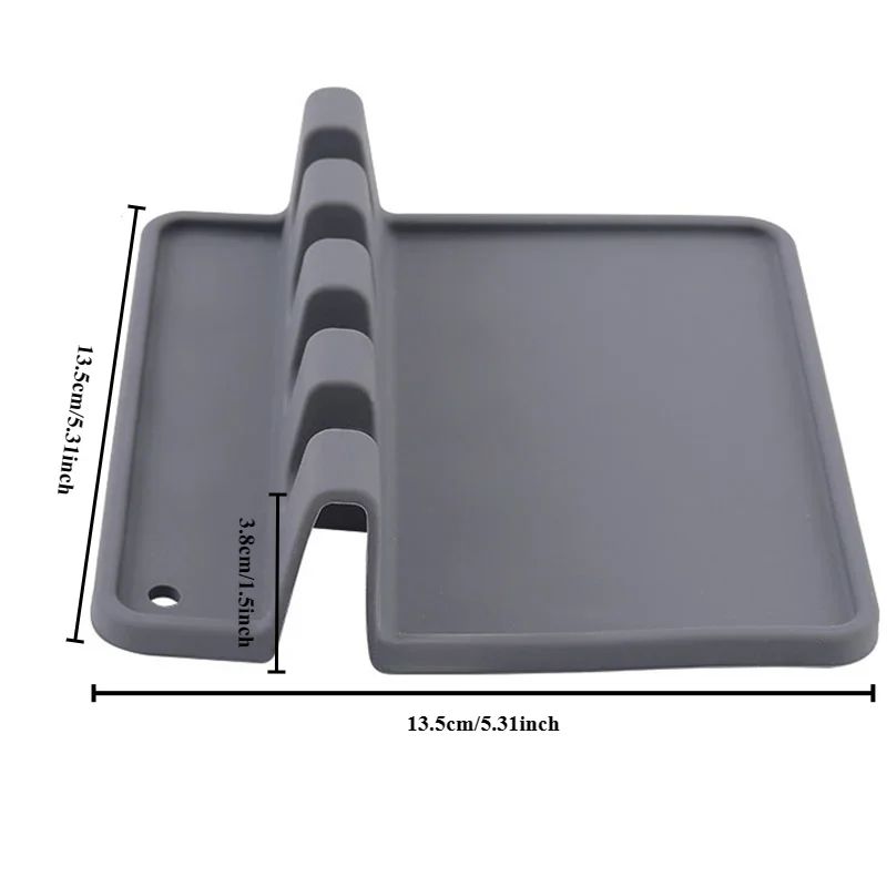 CleanRest Silicone Utensil Holder NonSlip Spoon Rest MultiTool Kitchen Drying Rack Organizer 7