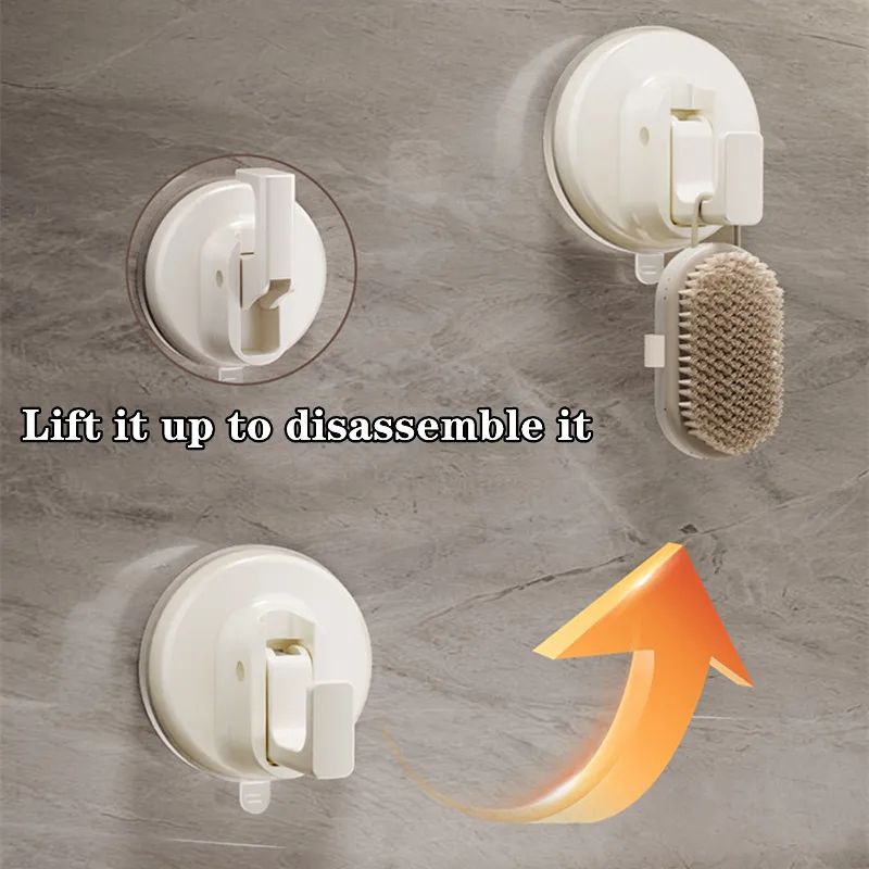 GripHold Reusable Suction Cup Hooks Waterproof PunchFree ABS Wall Hangers For Kitchen Bathroom 4