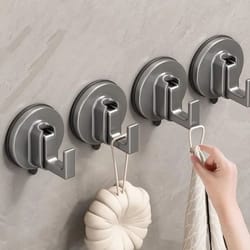 griphold reusable suction cup hooks – waterproof punch-free abs wall hangers for kitchen & bathroom