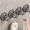 GripHold Reusable Suction Cup Hooks Waterproof PunchFree ABS Wall Hangers For Kitchen Bathroom 0