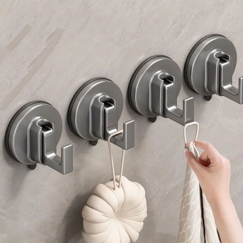 GripHold Reusable Suction Cup Hooks Waterproof PunchFree ABS Wall Hangers For Kitchen Bathroom 0