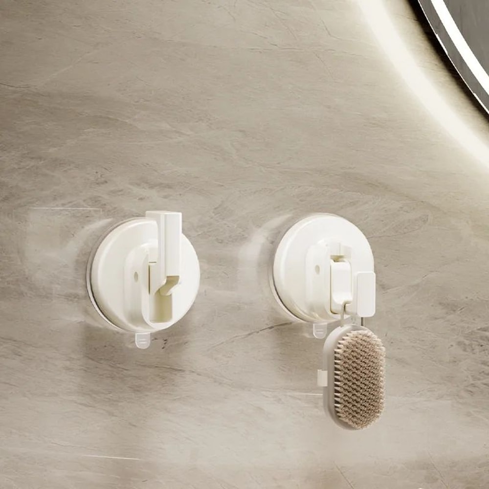 GripHold Reusable Suction Cup Hooks Waterproof PunchFree ABS Wall Hangers For Kitchen Bathroom 6