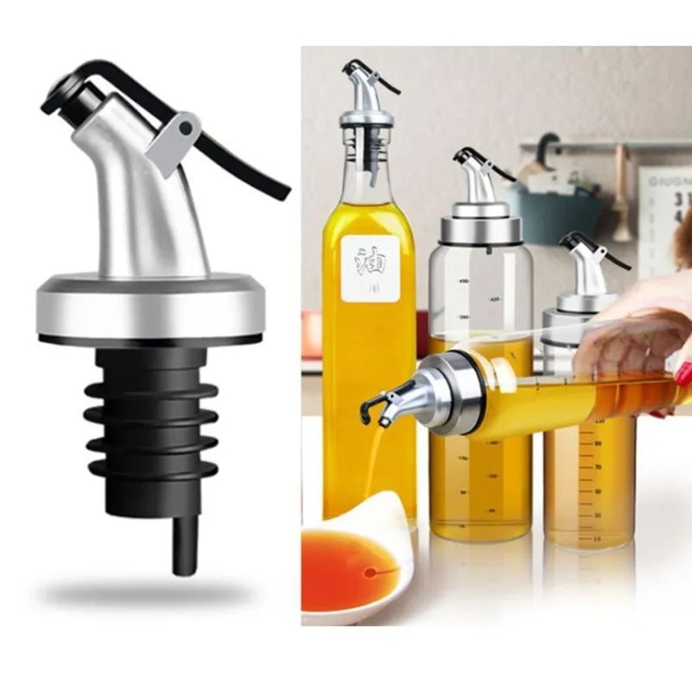 PourMaster LeakProof Bottle Spout Cap Universal Olive Oil Wine Sauce Dispenser Pourer Stopper 0