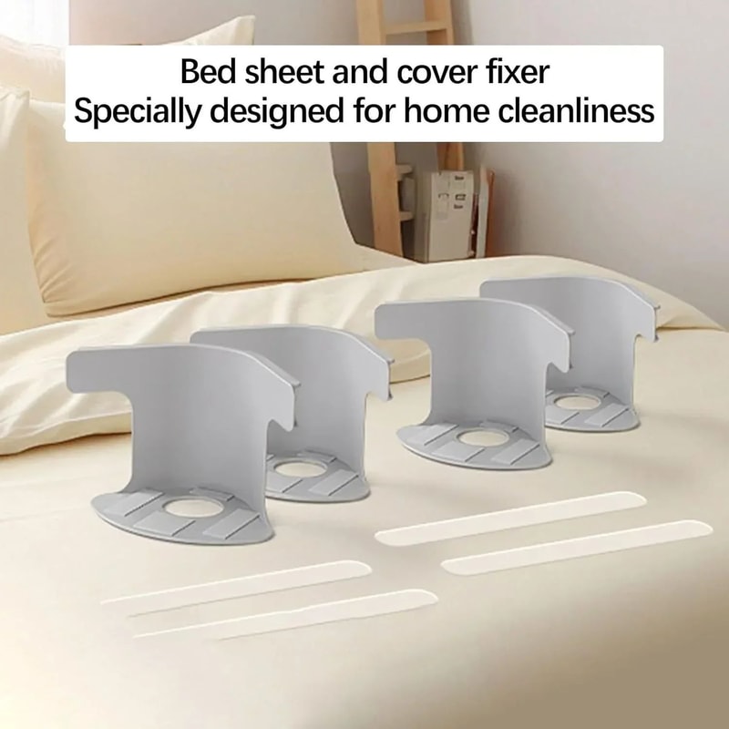 GripTight HeavyDuty Bed Sheet Clips Adjustable Corner Grippers For Secure WrinkleFree Bedding 2