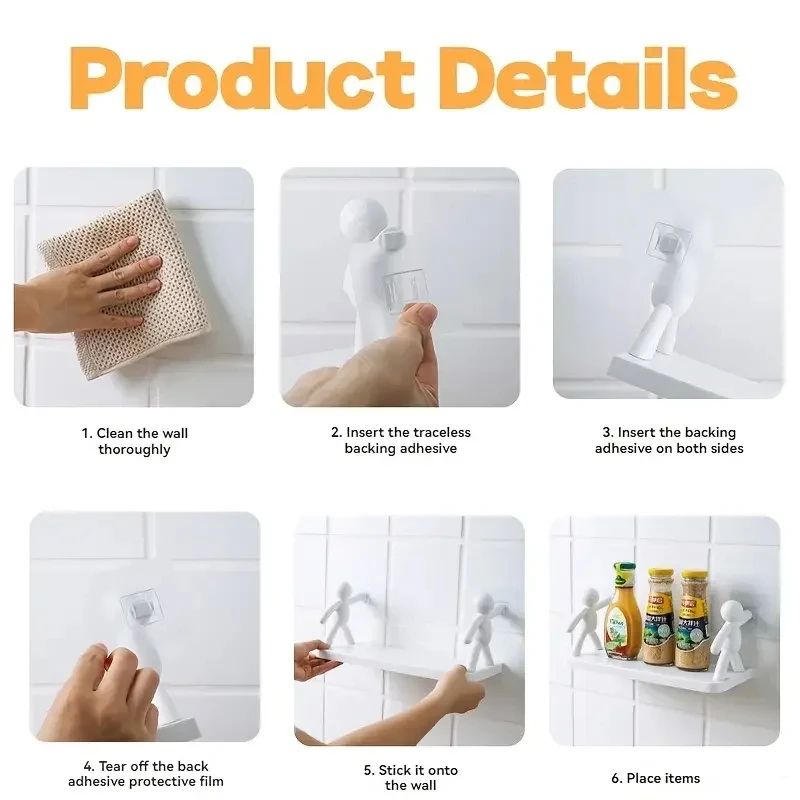 MiniBuddy Cartoon Storage Rack PunchFree MultiPurpose Organizer For Bathroom Kitchen Cosmetics 5