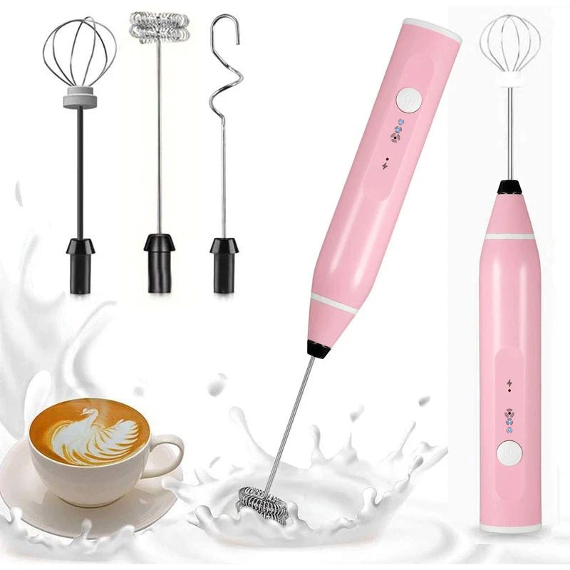 FrothPro USB Electric Milk Frother 3Speed Handheld Coffee Whisk Mixer For Latte Cappuccino Kitche 6