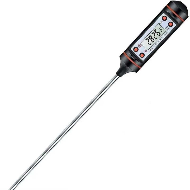 TempMaster Digital Meat Thermometer Touchscreen LCD BBQ Probe With Timer For Grill Oven Kitchen C 6