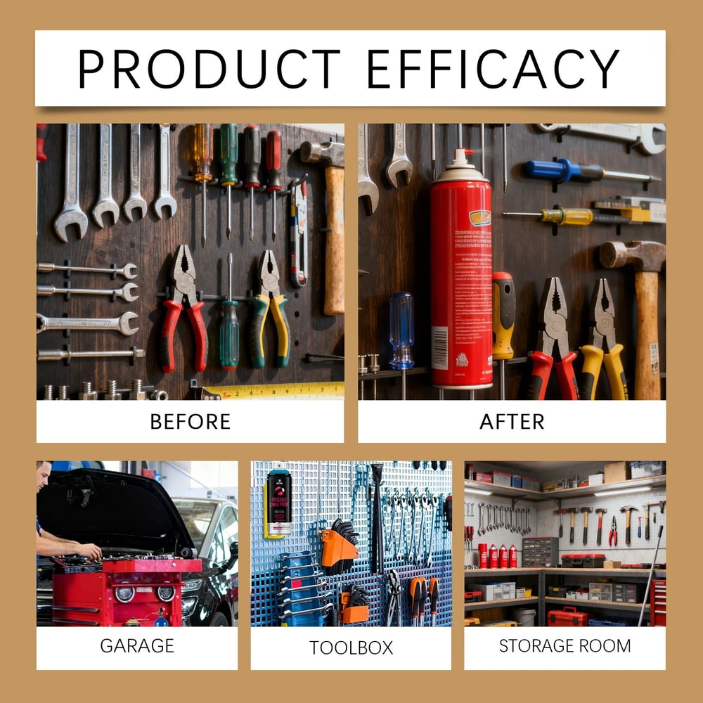 3D Magnetic Aerosol Can Holder Rack Heavy Duty SpaceSaving Spray Can Organizer For Garage Toolbox 4