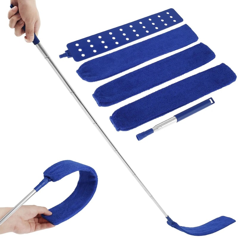 Extendable Gap Dust Cleaner With Microfiber Covers Flexible Long Reach Duster Brush For HardtoReac 8