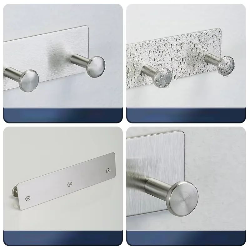 Heavy Duty Adhesive Towel Hooks Waterproof Stainless Steel Wall Hooks For Bathroom Kitchen 4