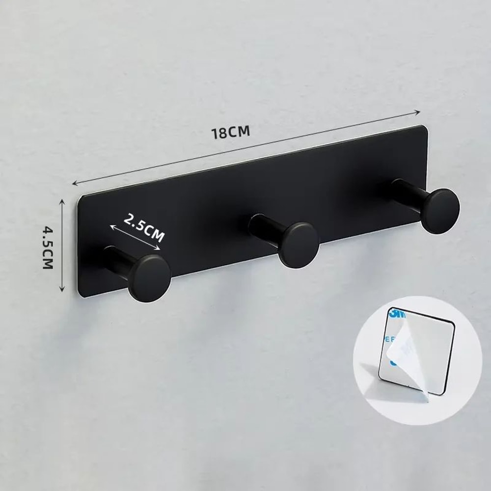 Heavy Duty Adhesive Towel Hooks Waterproof Stainless Steel Wall Hooks For Bathroom Kitchen 16