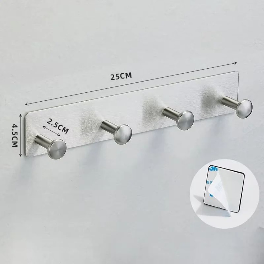 Heavy Duty Adhesive Towel Hooks Waterproof Stainless Steel Wall Hooks For Bathroom Kitchen 9