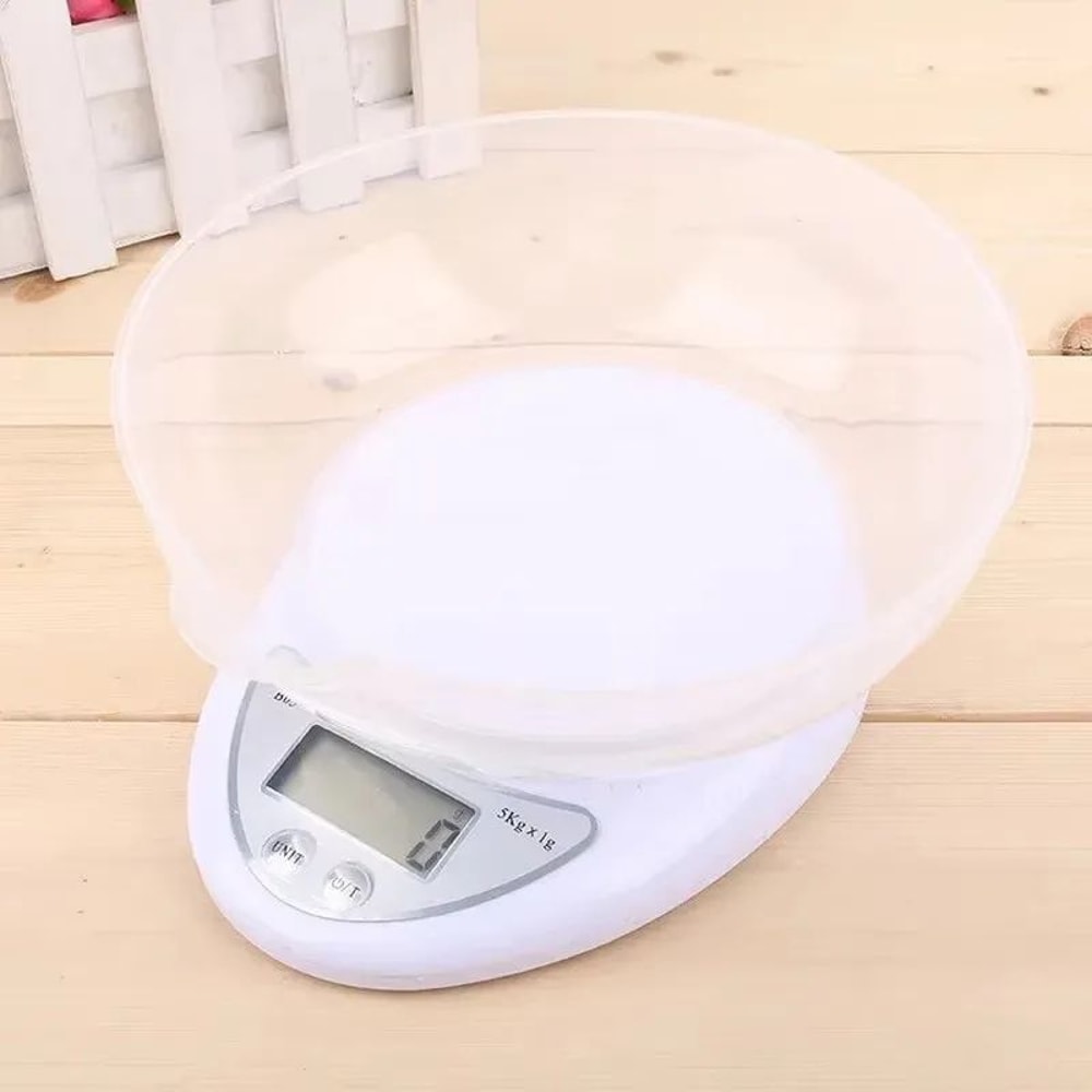 11 Lb Digital Kitchen Scale With Tray Portable LED Food Weighing Scale For Cooking Baking 3