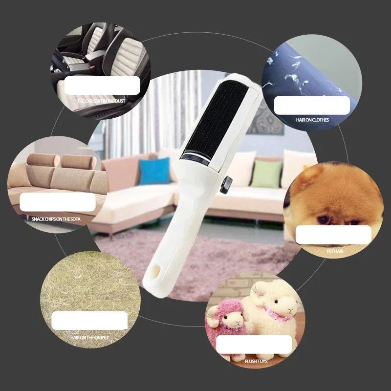 Reusable Pet Hair Remover Brush MultiSurface Lint Fur Cleaner For Clothes Furniture Home 5