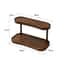 2Tier Bamboo Makeup Mug Organizer Shelf Wooden Countertop Storage Rack For Vanity Kitchen Coffee 7