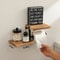 Wooden Paper Towel Holder Stand SpaceSaving Vertical Countertop Organizer For Kitchen Bathroom 3