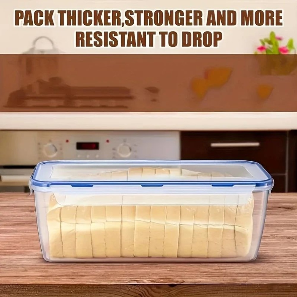 042 Gal Airtight Food Storage Container Flip Top Reusable Kitchen Organizer For Bread Snacks 1