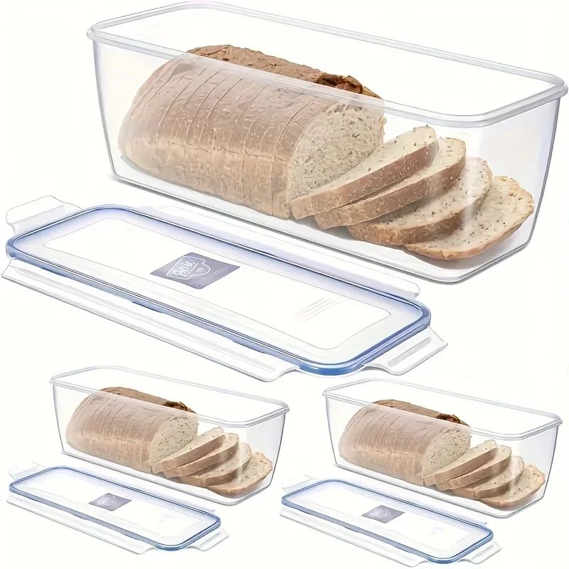 042 Gal Airtight Food Storage Container Flip Top Reusable Kitchen Organizer For Bread Snacks 5