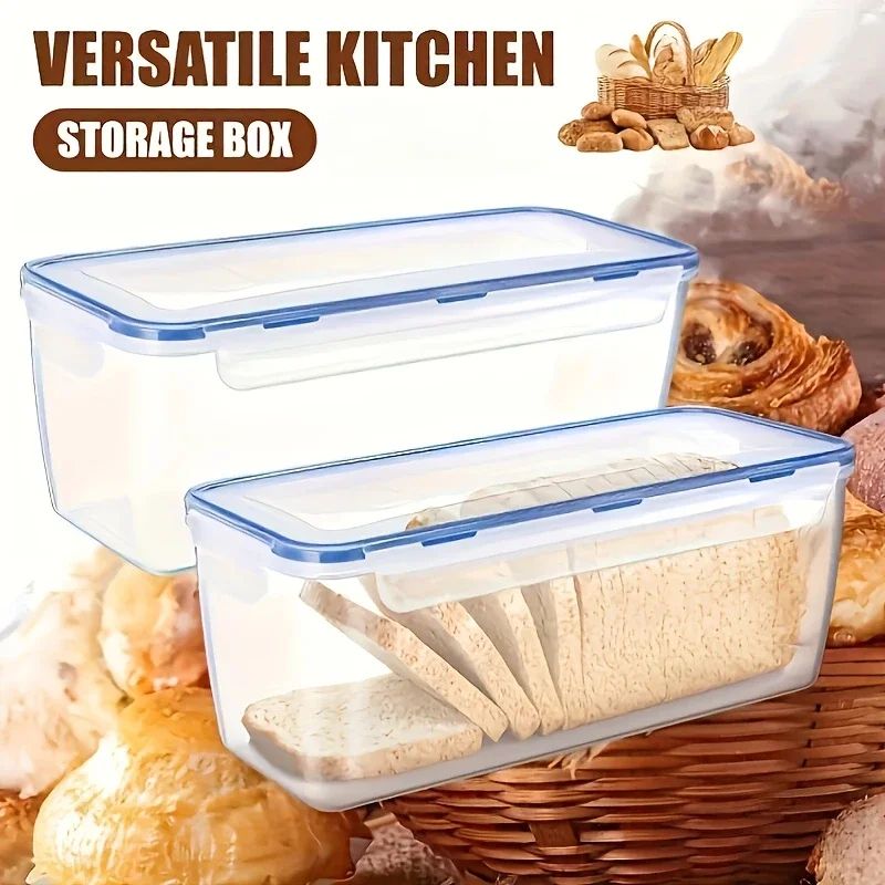 042 Gal Airtight Food Storage Container Flip Top Reusable Kitchen Organizer For Bread Snacks 0