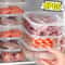 Stackable Refrigerator Storage Boxes Food Grade Meat Food FreshKeeping Containers 350ml650ml Set 0