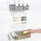 NoDrill Bathroom Shelf Organizer Wall Mounted Shower Storage Rack For Shampoo Toiletries 2