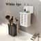 WallMounted Toothbrush Holder Stand Functional Bathroom Toothpaste Toothbrush Storage Rack 7