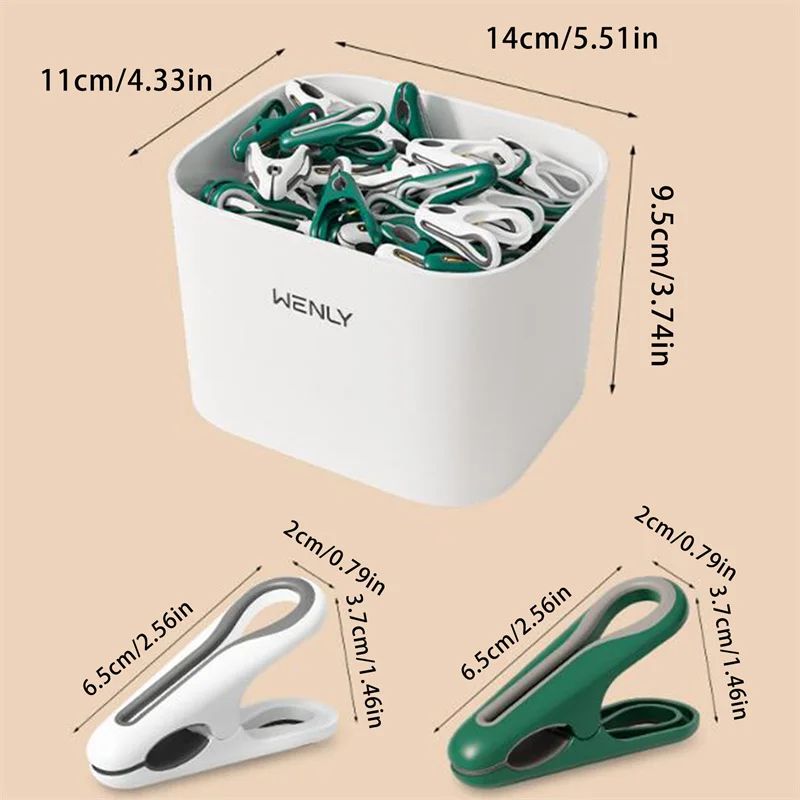 MultiFunctional Laundry Peg Organizer Basket With Durable Plastic Clips SpaceSaving Clothes Pins S 5