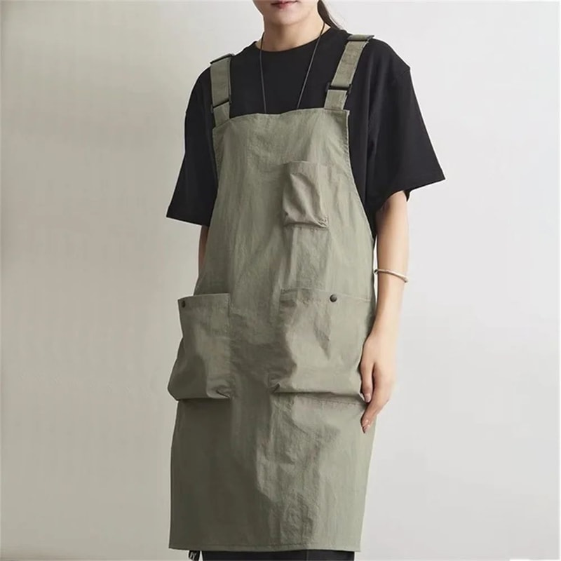 KoreanStyle Waterproof Vest Apron Unisex MultiPurpose Workwear For Kitchen Barber Coffee Shop Hom 6