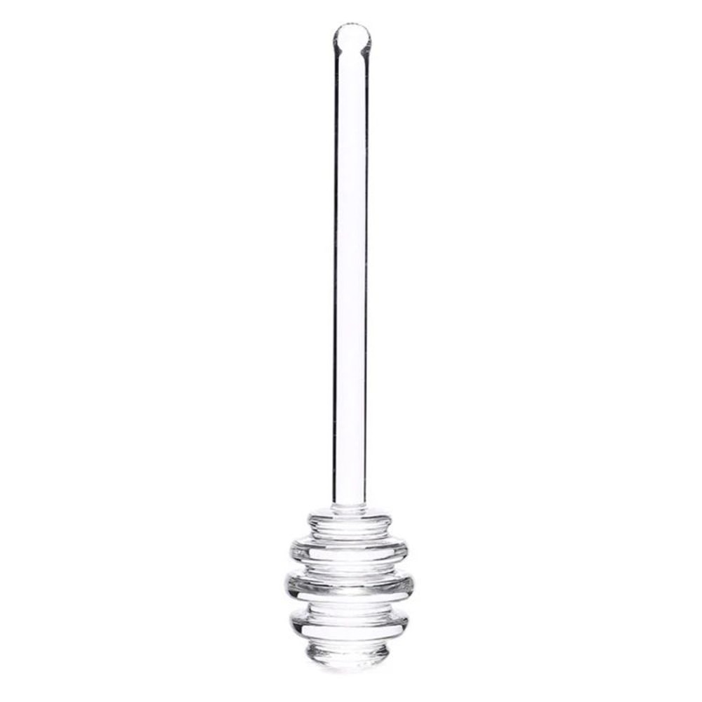 Premium Glass Honey Dipper Stirrer 6Inch HeatResistant Honey Spoon For Syrup Jar Kitchen Use 6
