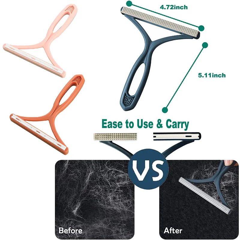 DoubleSided Silicone Pet Hair Remover Brush Portable Lint Cleaner Carpet Scraper Tool For Furnitu 5