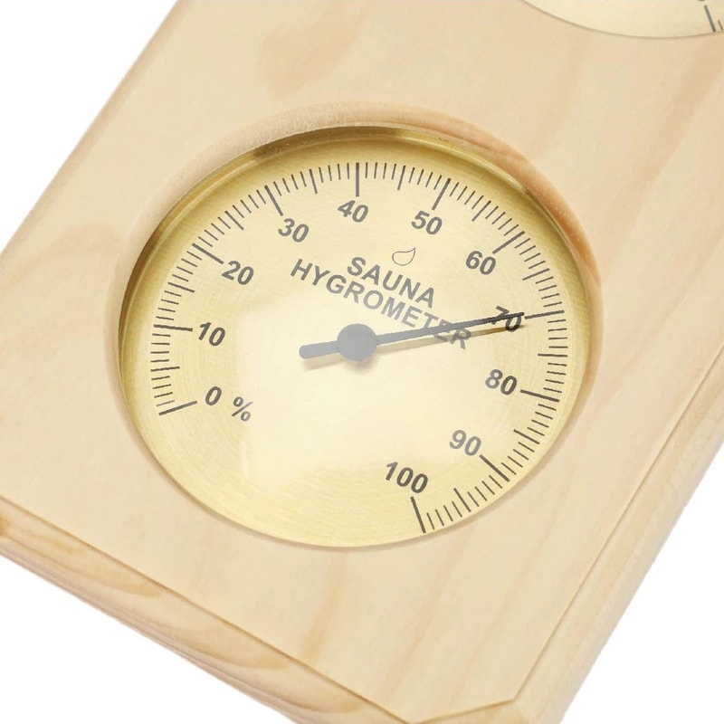 KT THERMO Wooden Sauna Thermometer Hygrometer WallMounted Mechanical Temperature Humidity Gauge 1